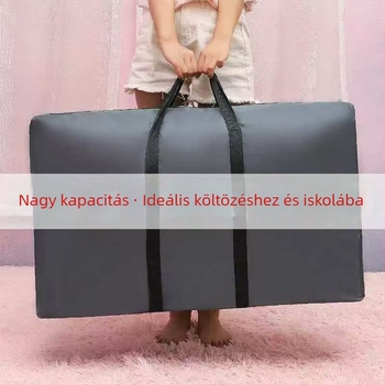 75 L vagy nagyobb tároló- és költöztető táska, Oxford anyagból, vízálló, kopásálló, száraz/nedves szétválasztás, ruhák és ágyneműk tárolására, utazási táska