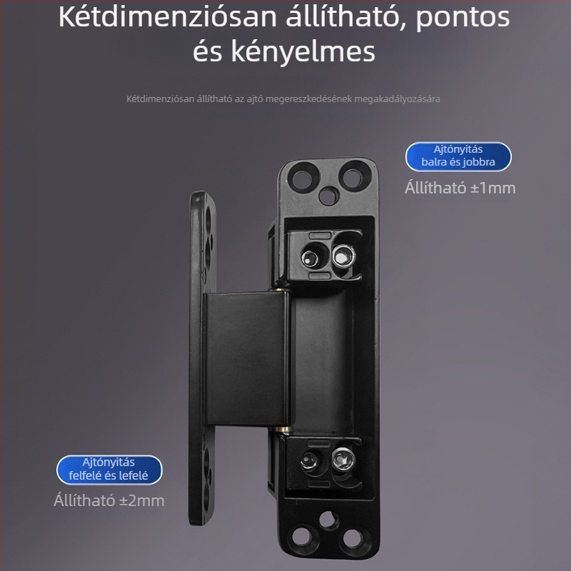 Kétdimenziós rejtett pánt, csendes és állítható, beltéri faajtókhoz keskeny kerettel