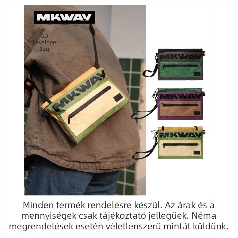Vízálló crossbody kis hátizsák férfiak és nők számára, könnyű, multifunkcionális kerékpáros messenger táska, Dupont testreszabás