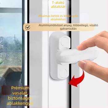 Behatolás nélküli műanyag ablak- és ajtóbiztonsági zár otthoni használatra, ablakok, amelyek nyílnak befelé és kifelé, gyermekbiztonság, lopás elleni zár, ablakkorlátozó