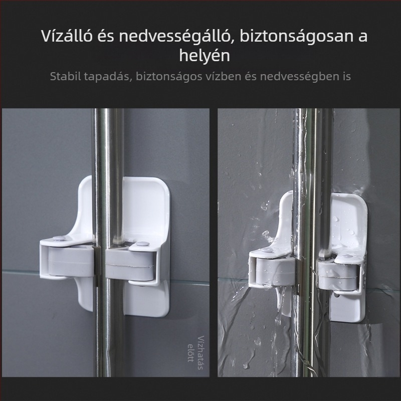 Ragasztós mopklipsz a fürdőszobába – falra szerelhető, lyukmentes, többfunkciós