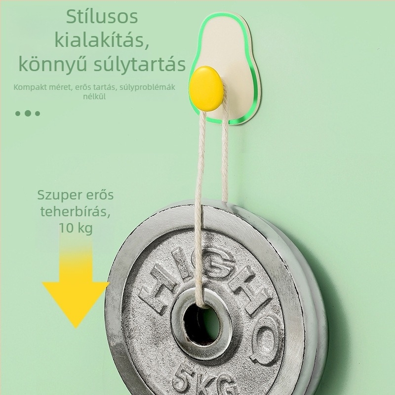 Két darab erős ragasztós ruhafogas – szekrényhez, nappalihoz, konyhához és kollégiumhoz, fúrás nélkül