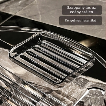 Nagy átlátszó műanyag mosókád mosódeszkával – mindent egyben, többfunkciós