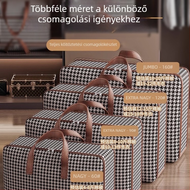 Paplan és ruhák tároló táska, nagy kapacitás, összecsukható, nem szövött anyag
