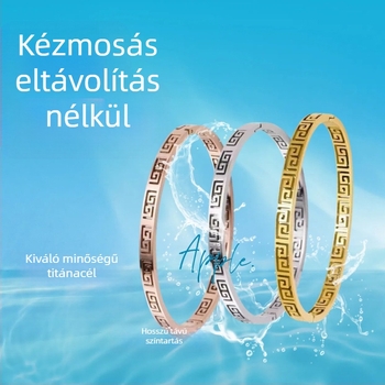 Női rozsdamentes acél karkötő Nagyfal mintával, retro palota-stílusú, egyedi dizájn