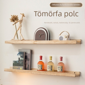 Skandináv minimalist öt szintes falra szerelhető fa tárolópolc a hálószoba, a konyha és az otthoni használatra