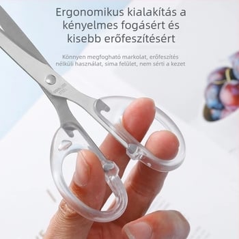 Átlátszó matt hordozható olló frufnik vágásához, diákoknak és lányoknak, otthoni kézműves olló