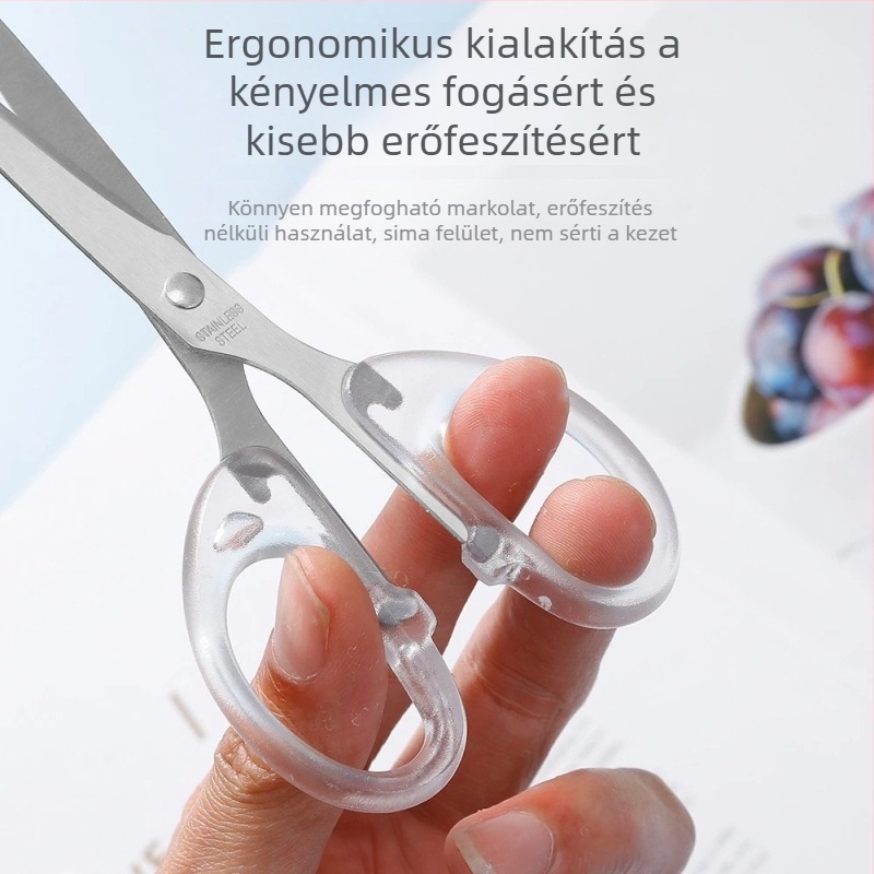 Átlátszó matt hordozható olló frufnik vágásához, diákoknak és lányoknak, otthoni kézműves olló