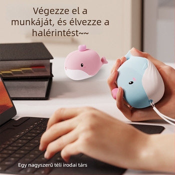 Új 2 az 1-ben USB újratölthető kézmelegítő, kültéri hordozható masszázzsal és fűtéssel