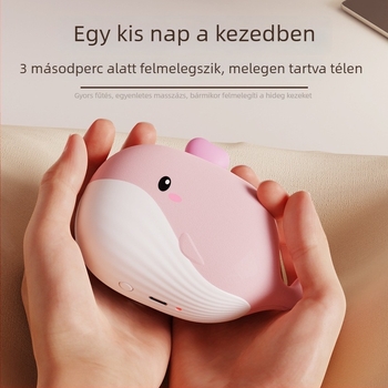 Új 2 az 1-ben USB újratölthető kézmelegítő, kültéri hordozható masszázzsal és fűtéssel