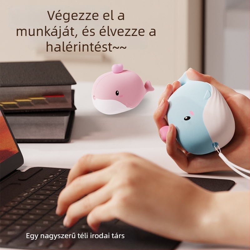 Új 2 az 1-ben USB újratölthető kézmelegítő, kültéri hordozható masszázzsal és fűtéssel