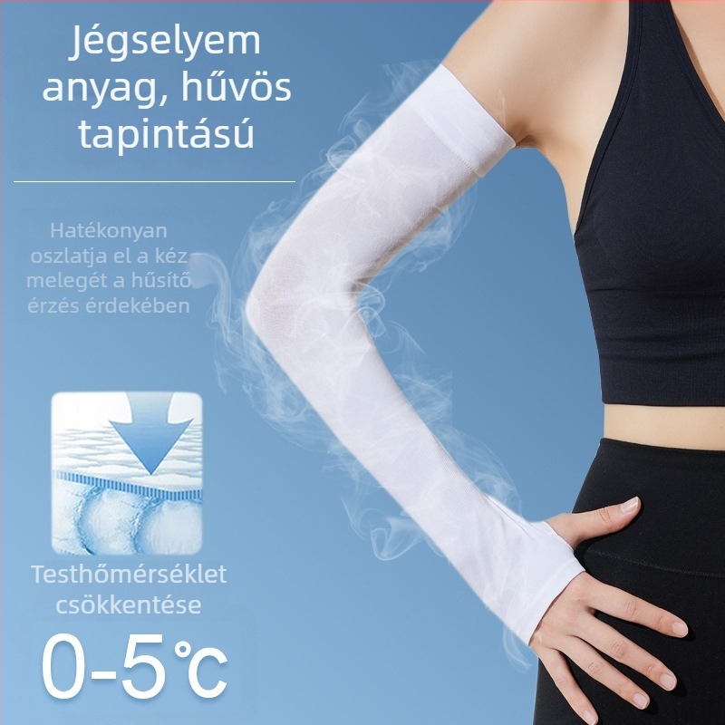 Nyárra szóló napsütésvédő ice silk karvédők – UV-védelem férfiaknak és nőknek, szabadtéri sportokhoz