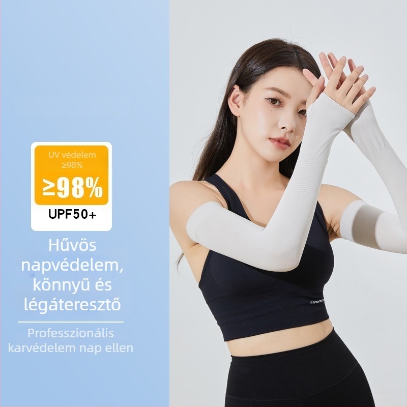 Nyárra szóló napsütésvédő ice silk karvédők – UV-védelem férfiaknak és nőknek, szabadtéri sportokhoz
