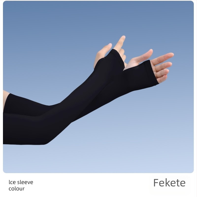 UV-védett hűsítő karvédők nyárra, könnyűek és lélegzők, vezetéshez és kerékpározáshoz, uniszex, Ice Silk anyag