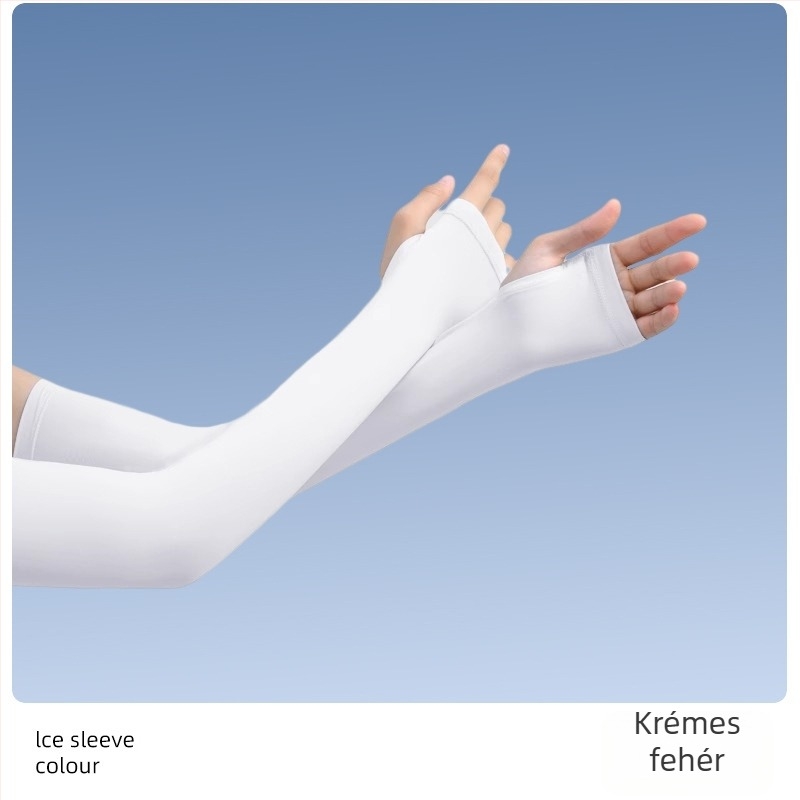 UV-védett hűsítő karvédők nyárra, könnyűek és lélegzők, vezetéshez és kerékpározáshoz, uniszex, Ice Silk anyag