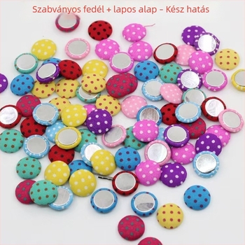 Alumínium fedett gombok DIY-hoz – hajdíszekhez, táskákhoz és ruházathoz