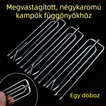 Vas függönykampó, négy karmos, modern minimalist stílus, testreszabható, magáncímkére alkalmas