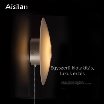 LED fali lámpa hálószobába – prémium világítás, fali lámpa húzógyűrűvel, kreatív függő lámpa a hálószobának, modern minimalista stílus
