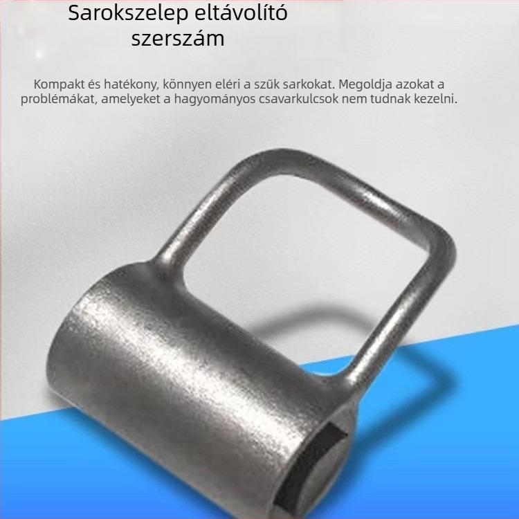 Új kompakt szögletes csaptele kulcs keskeny helyiségekhez – mosdócsaptele szétszerelésére és összeszerelésére – univerzális kézi eszköz, 4–6 pont