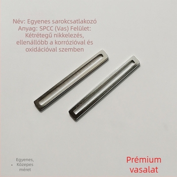Állítható megvastagított U-alakú bútorhardver csatlakozó – lapos sarokvas, közepes méret