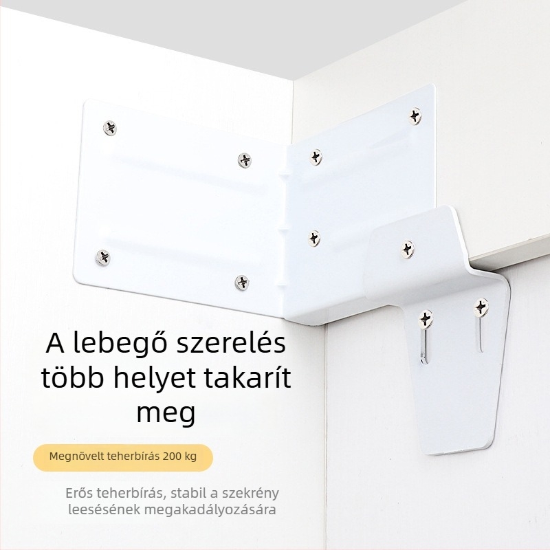 Rejtett szerelvények falra szerelt fürdőszobai szekrényhez, nehéz terhelésre