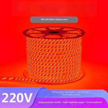Lila- és rózsaszínű LED-szalag, 220V, otthoni dekoráció, romantikus és kreatív megvilágítás KTV-hez, rendkívül fényes, kültéri vízálló