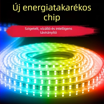 Otthoni LED neoncsík távirányítással, több színű, vízálló, RGB, 220V, színváltó, nappali mennyezetre és kültérre