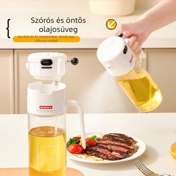 Fűszertartó üveg készlet lezárt adagolókkal szójaszószhoz, ecethez és olajhoz – állítható öntési sebesség