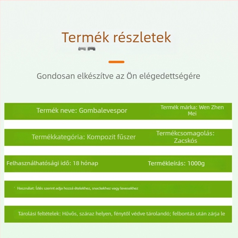 Kereskedelmi felhasználású gomba levespor ízfokozóként, forró edényekhez való fűszer, 500 g