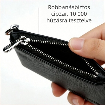 Lychee mintázatú, magas minőségű műbőr érmés pénztárca, kártyatartó, kulcstartó és mini cipzáros pénztárca