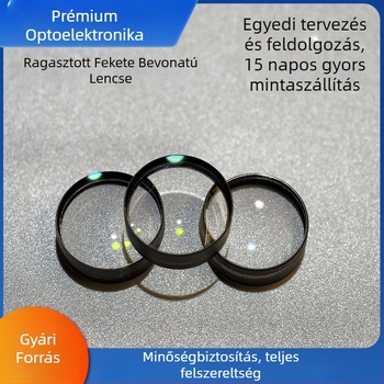 Fekete bevonat optikai üvegből készült akromatikus kettőslencse; objektív lencse elemei, prizma és konvex lencse