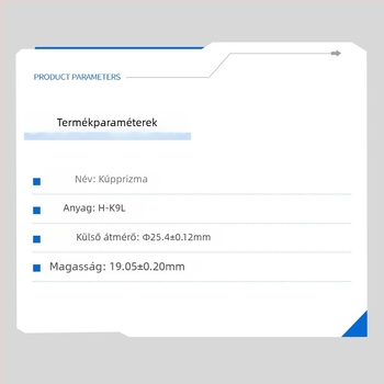 Kónikus prizma – nagy pontosságú lézeres mérőeszközök alkatrészei