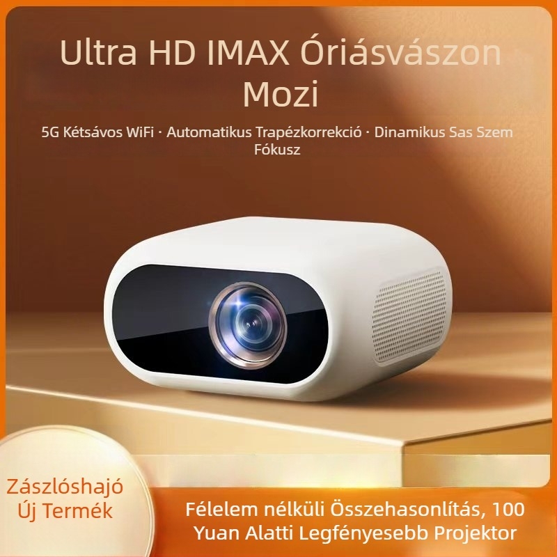1080p hordozható otthoni projektor 5G képernyő-tükrözéssel
