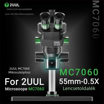 2UUL MS05 0,5x 55 mm kiterjesztő objektív mikroszkópokhoz a 2UUL MC7060-hoz