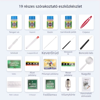 Gyerekeknek szóló mikroszkóp korai oktatáshoz, 1200x nagyítás, hordozható kézi nagyító – tudományos játék