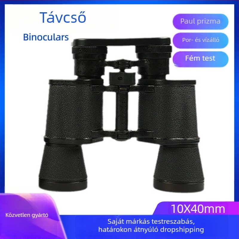 Kültéri binokulár teleszkóp 10×40, kompakt, nagy okulárral, kiváló képminőséggel