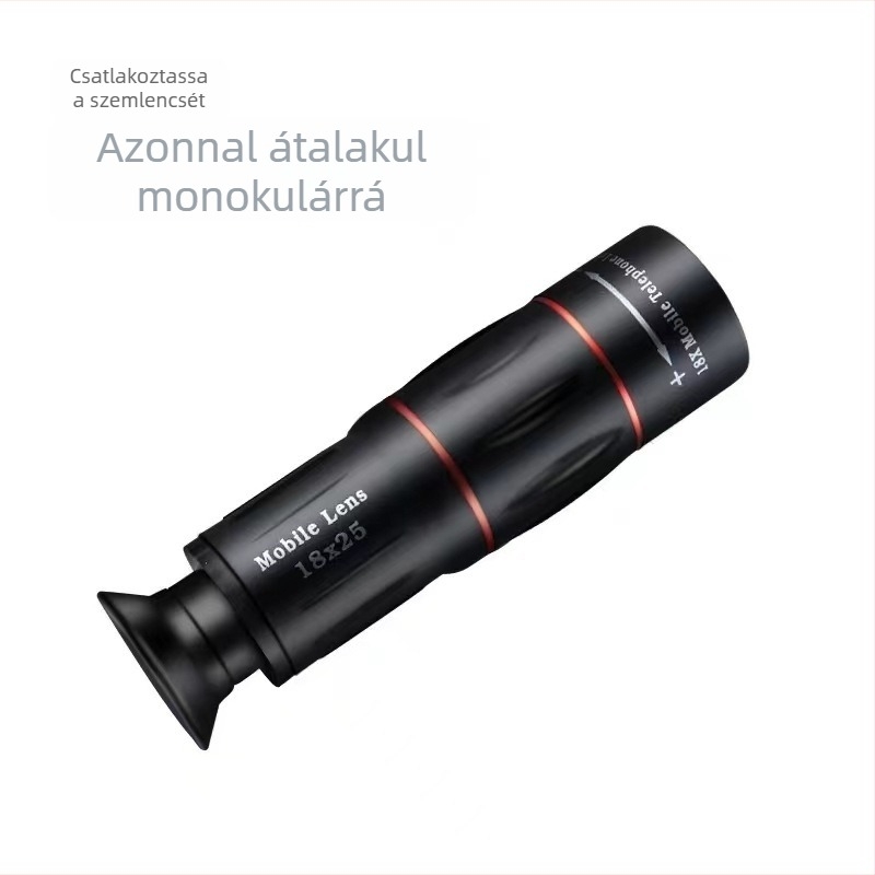 Okostelefonhoz tervezett monokuláris távcső 18x nagyítás, BAK prism, többszörös bevonat