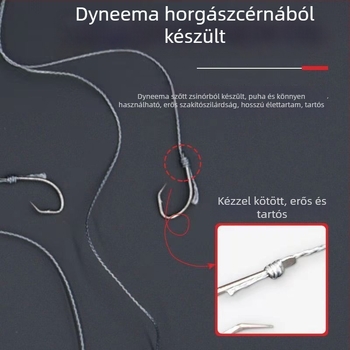 Teknős horgászhorog-készlet kettős heggyel és csúszásmentes kialakítással