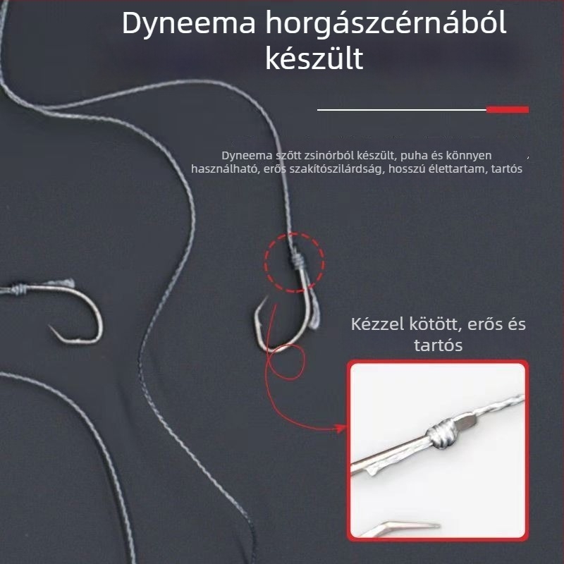 Teknős horgászhorog-készlet kettős heggyel és csúszásmentes kialakítással