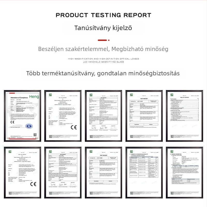 Hordozható LED-es téglalap alakú összecsukható kihúzható nagyító ékszerek, kulturális relikviák és antik tárgyak azonosításához 94535