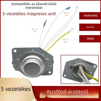 5-vezetékes hőmérséklet-érzékelő rizsfőzőhöz, mágneses acélból készült edényaljjal és ötvezetékes termosztáttal – hőmérséklet-korlátozó, elektromos nyomásos edényhez