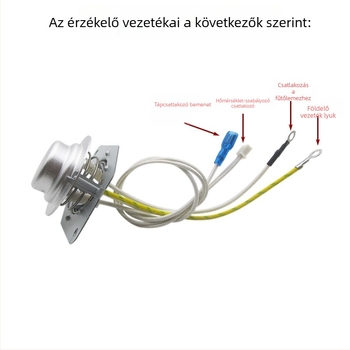 5-vezetékes hőmérséklet-érzékelő rizsfőzőhöz, mágneses acélból készült edényaljjal és ötvezetékes termosztáttal – hőmérséklet-korlátozó, elektromos nyomásos edényhez
