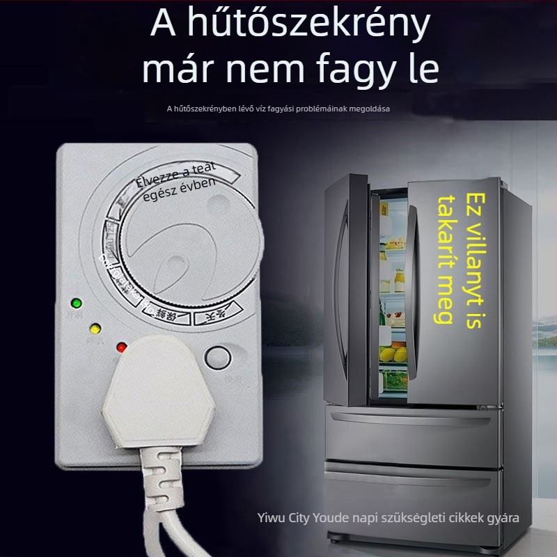 Német minőségű hűtőszekrény termosztát univerzális kompatibilitással, időzítővel és energiatakarékos funkcióval