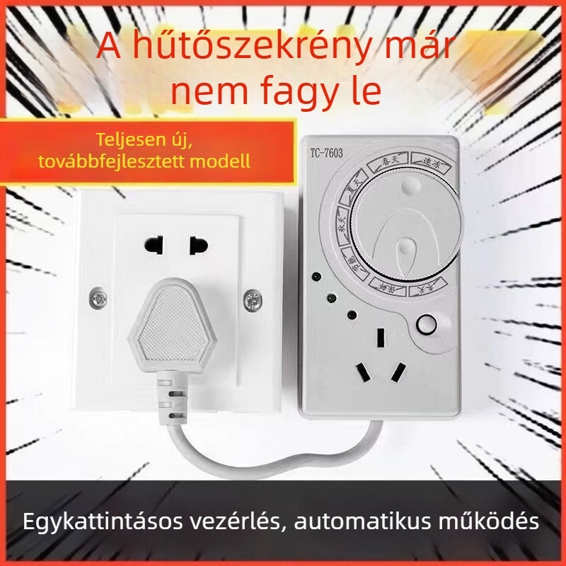 Német minőségű hűtőszekrény termosztát univerzális kompatibilitással, időzítővel és energiatakarékos funkcióval