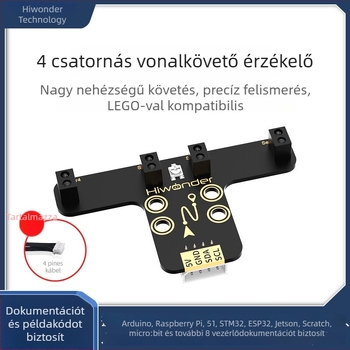 Phantom négycsatornás vonalkövető szenzor modul intelligens mini autó robothoz infravörös fekete-fehér vonalfelismeréssel