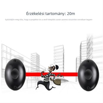 20 m-es infravörös átvilágító detektor, egyetlen sugárú szenzor anti-pinch jelző számára barier kapukhoz és automata ajtókhoz