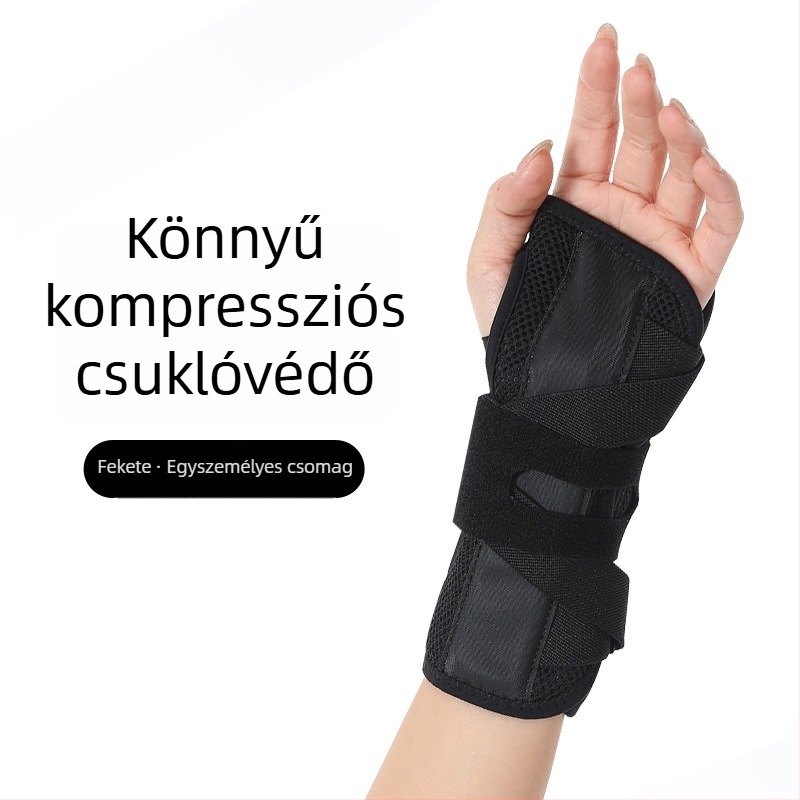 Légáteresztő csuklópánt acéllemez a csukló ízületének stabilizálásához, támogatja a ficamokat és a szalagsérüléseket, ínhüvely-sín, testre szabható.