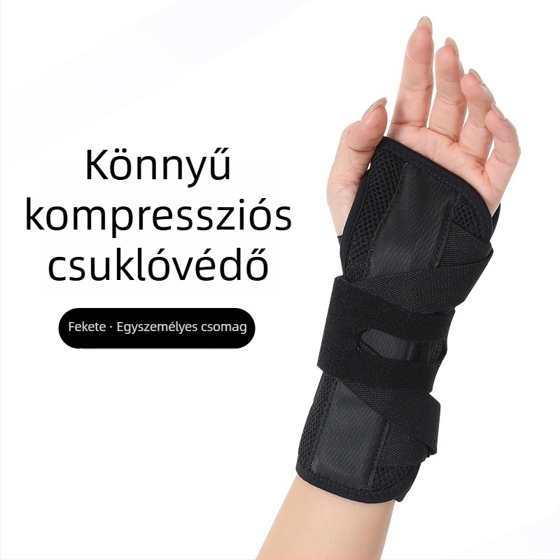 Légáteresztő csuklópánt acéllemez a csukló ízületének stabilizálásához, támogatja a ficamokat és a szalagsérüléseket, ínhüvely-sín, testre szabható.