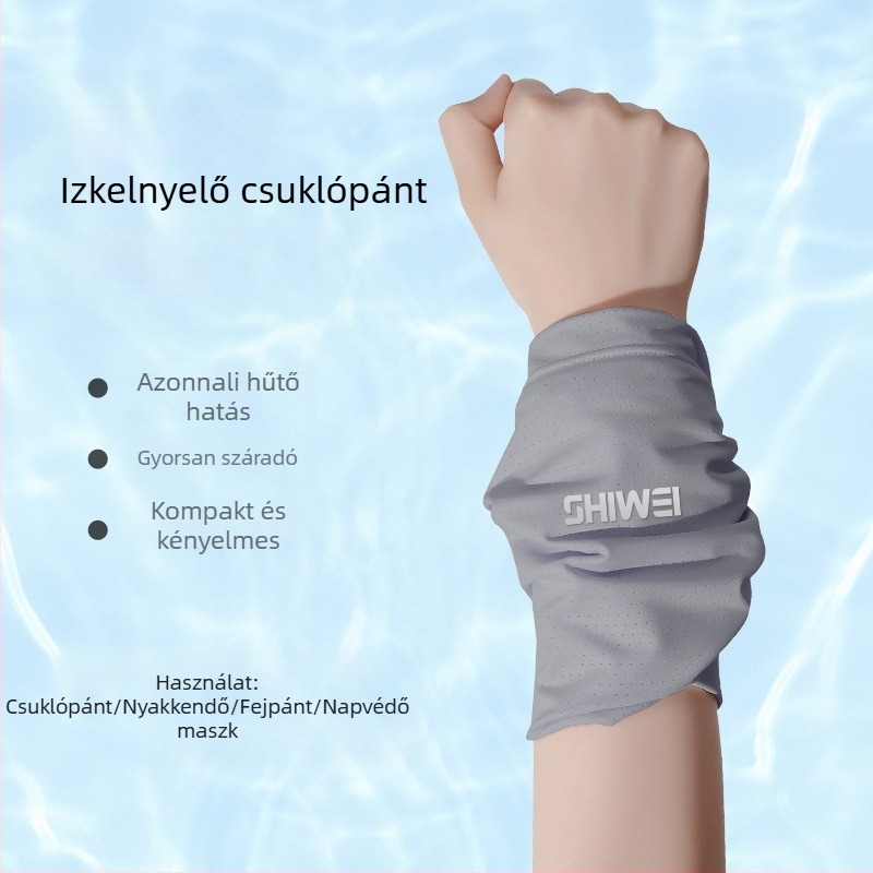 Női és férfi sportkarlpánt, törölköző-stílusú, izzadság-elszívó, gyorsan száradó, Ice Silk hűtő, lélegző, futásra és edzésre