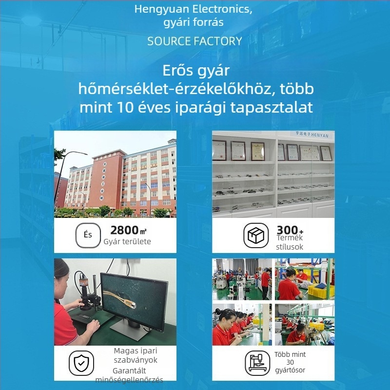 G12 csőhöz rögzíthető hőmérséklet-szenzor, NTC 10K-3435 termosztor falra szerelt kazánhoz